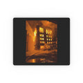 Burning Building Photo Mouse Pad — Dramatic Fire Scene Desk Mat