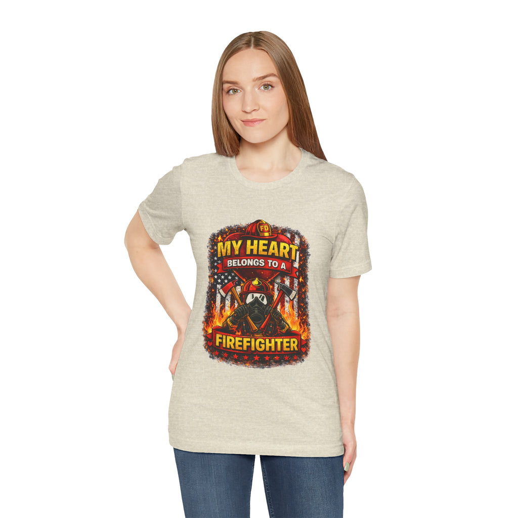 My Heart Belongs to a Firefighter T-Shirt