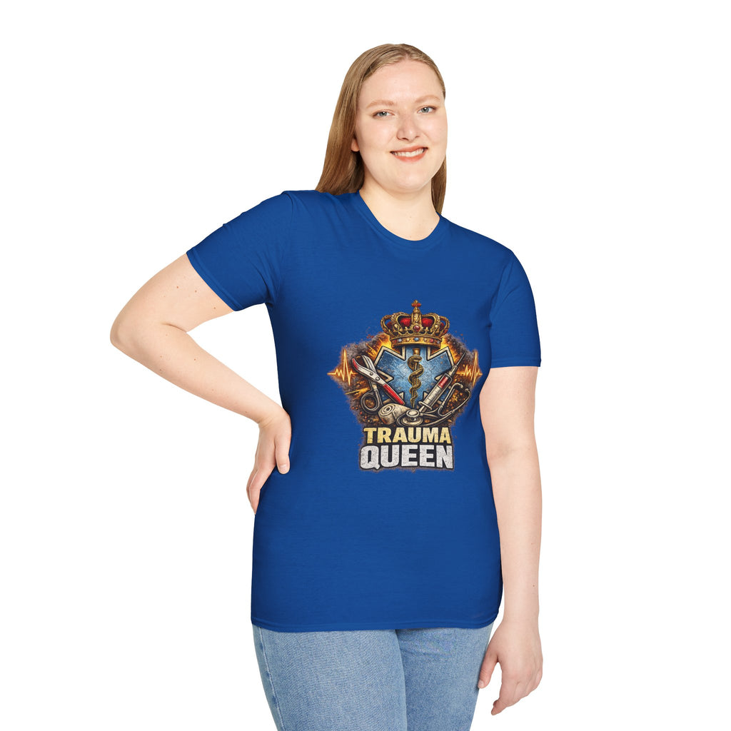Trauma Queen T-Shirt — EMS/Paramedic Badge Graphic Tee