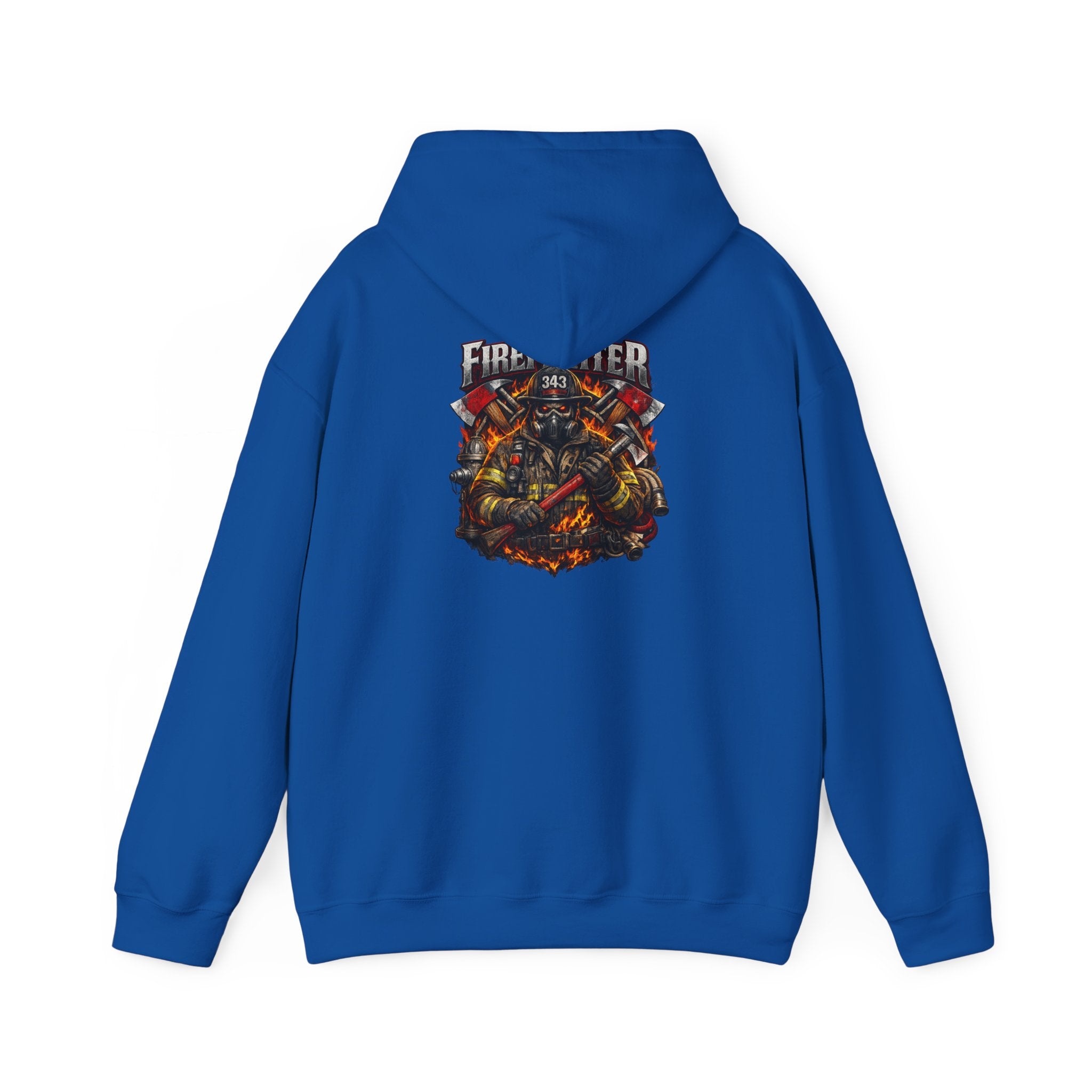 Firefighter Axe Shield Hoodie — Vintage Firefighter Engine Pullover