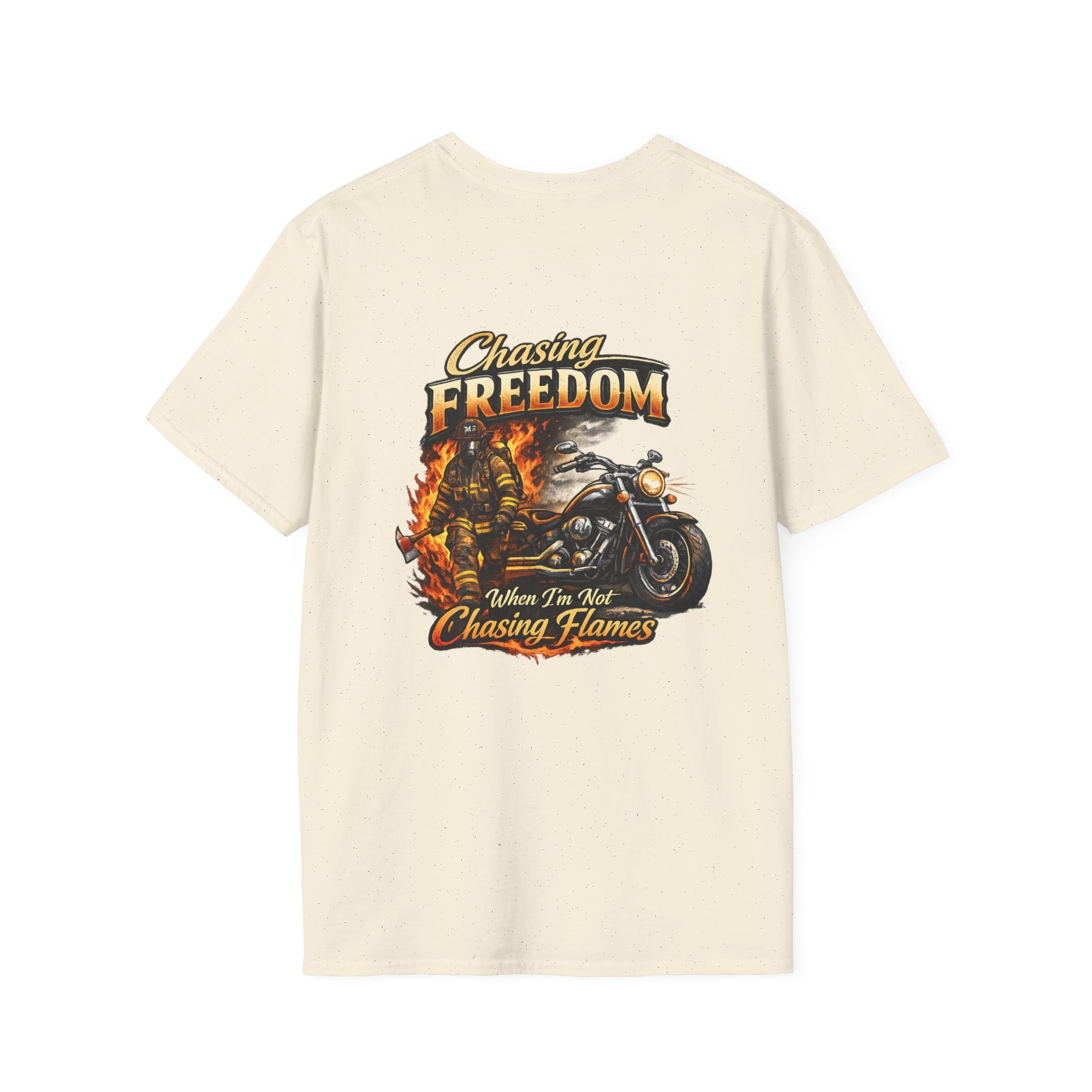 Chasing Freedom Motorcycle T-Shirt — “Chasing Flames” Biker Tee