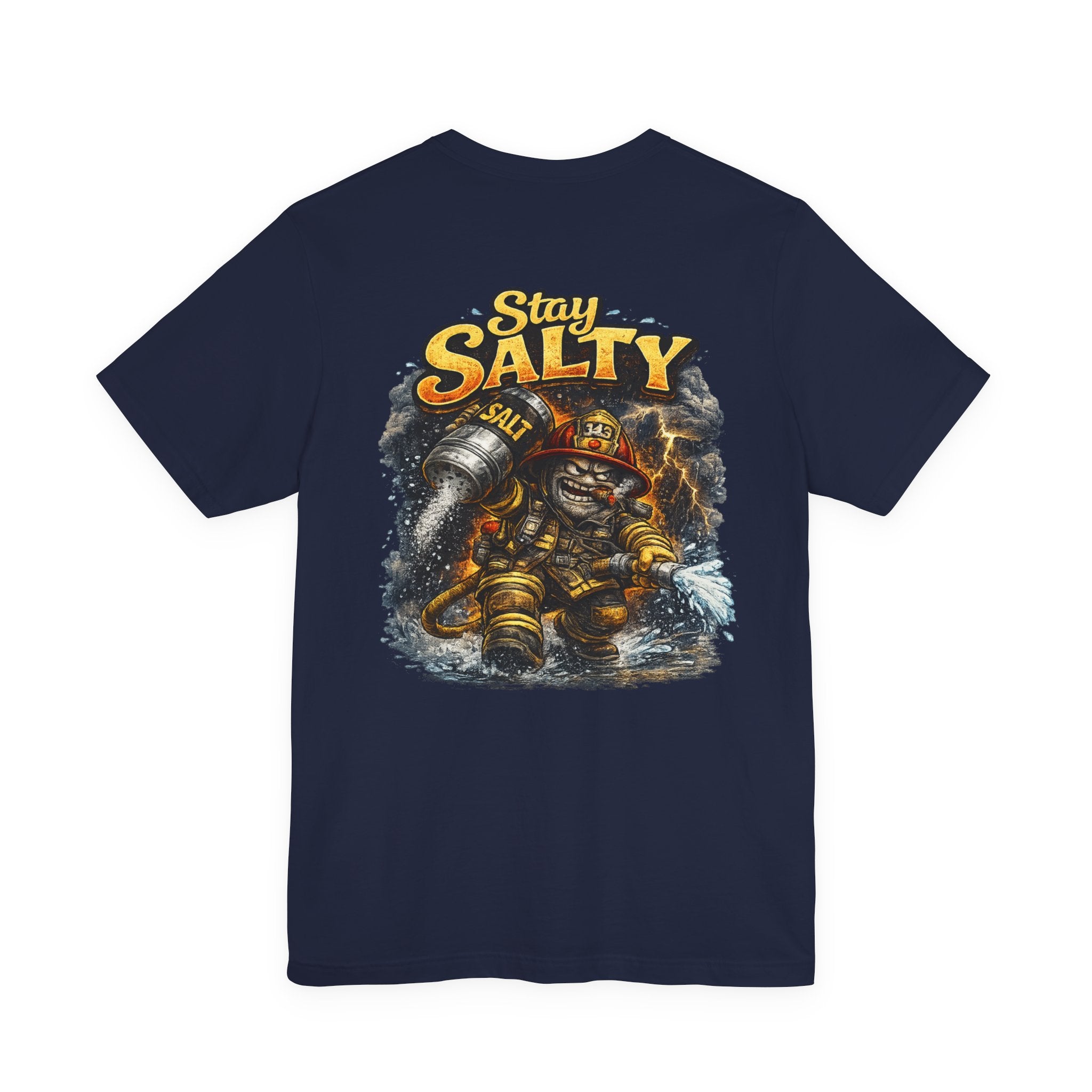 Seasoned Salty Firefighter Tee — Veteran Firefighter Tribute Shirt