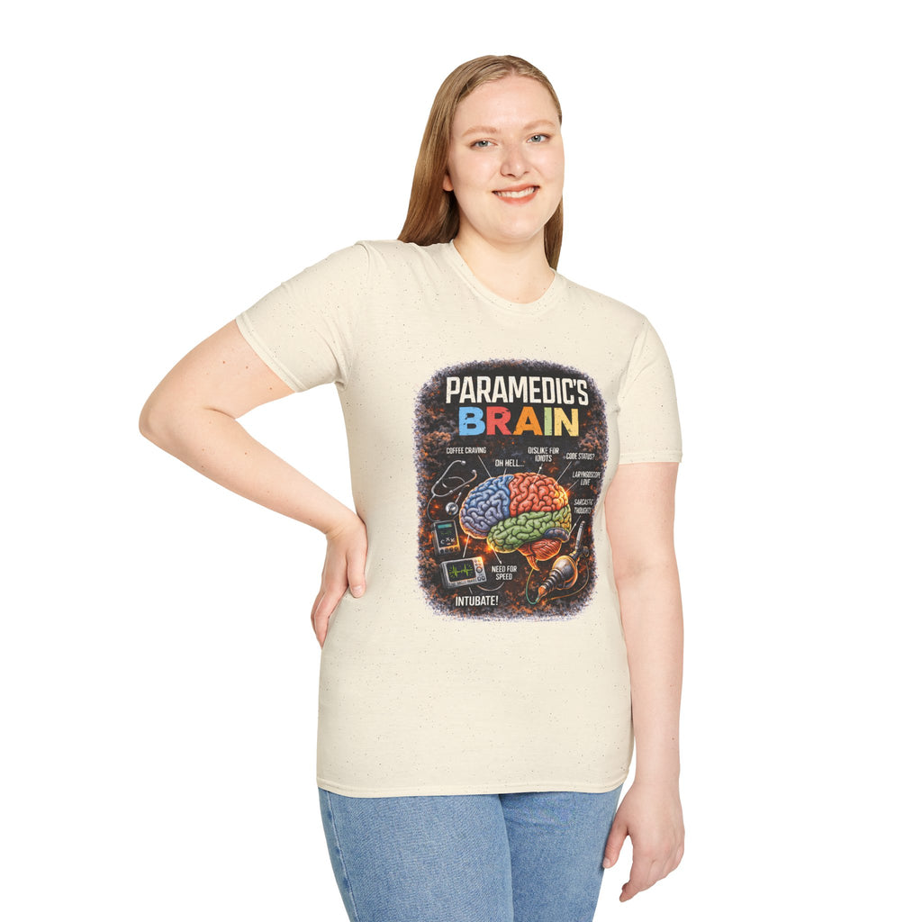 Paramedic’s Brain T-Shirt - Emergency Medical Tech Anatomy Graphic Tee