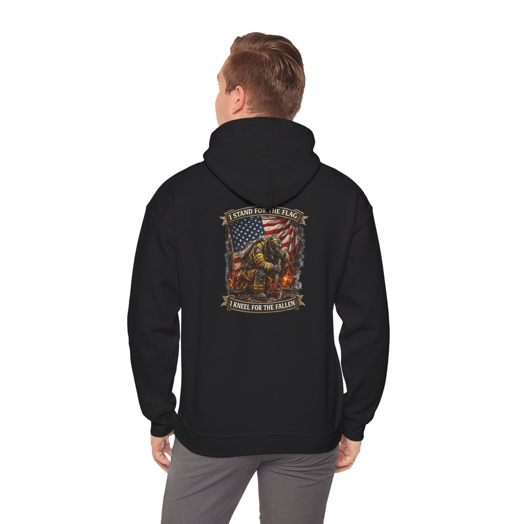 Patriotic Fallen Soldier Hoodie – I Stand & Kneel For The Fallen Memorial Hoodie