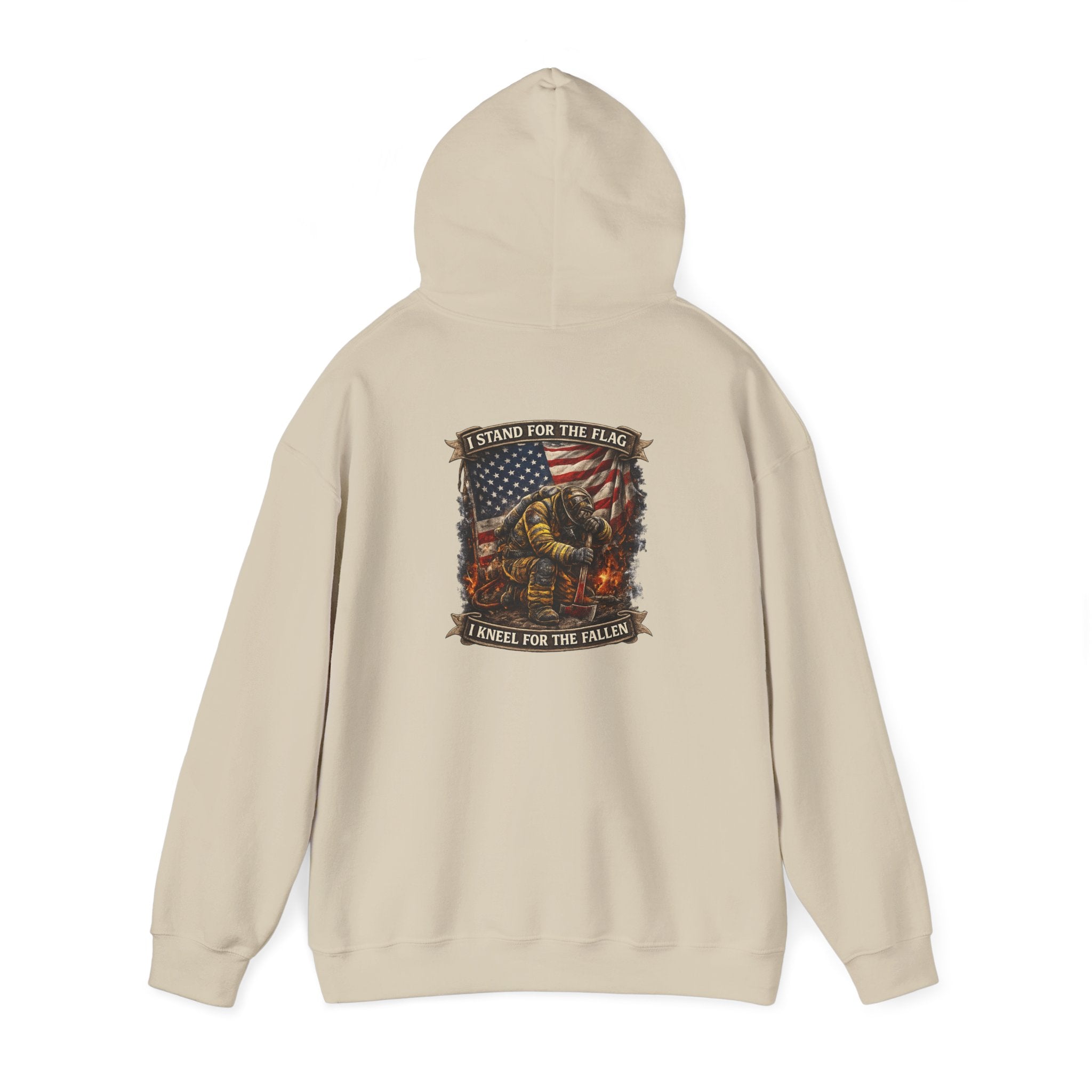 Patriotic Fallen Soldier Hoodie – I Stand & Kneel For The Fallen Memorial Hoodie