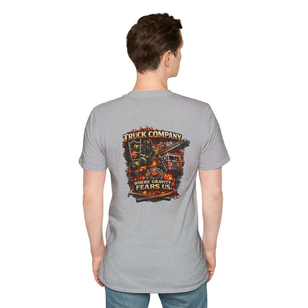 Truck Company T‑Shirt — 'Where Gravity Fears Us'