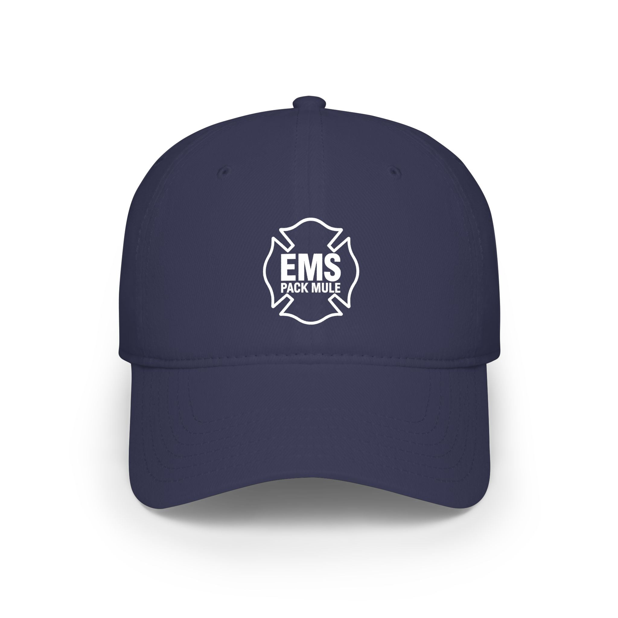 Fire Maltese Cross Embroidered Baseball Cap — 'EMS Pack Mule'