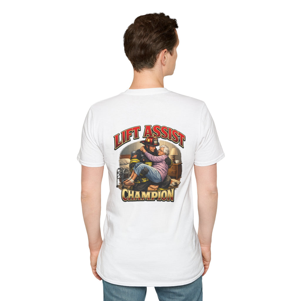 Lift Assist Champion Firefighter Rescue T-Shirt