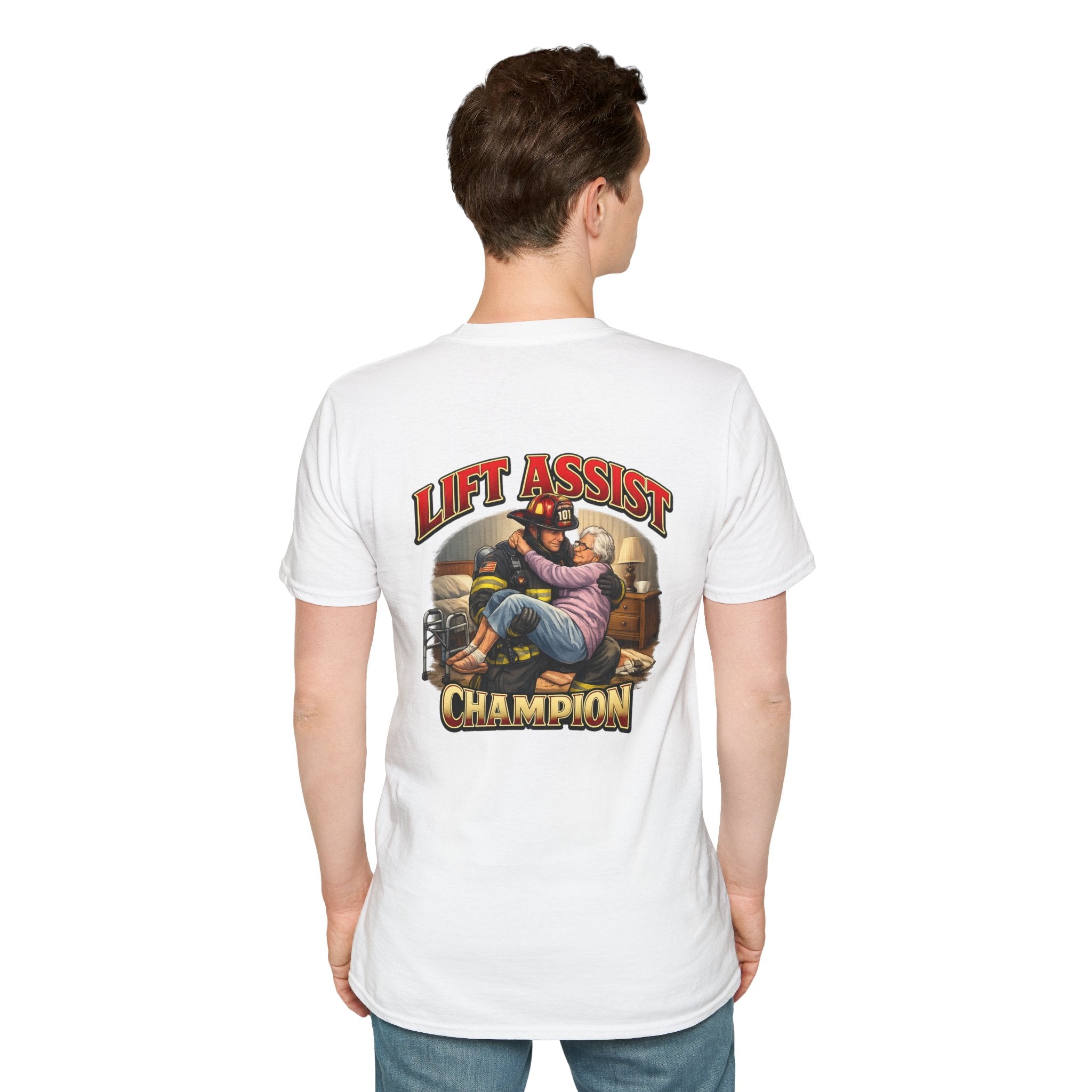 Lift Assist Champion Firefighter Rescue T-Shirt
