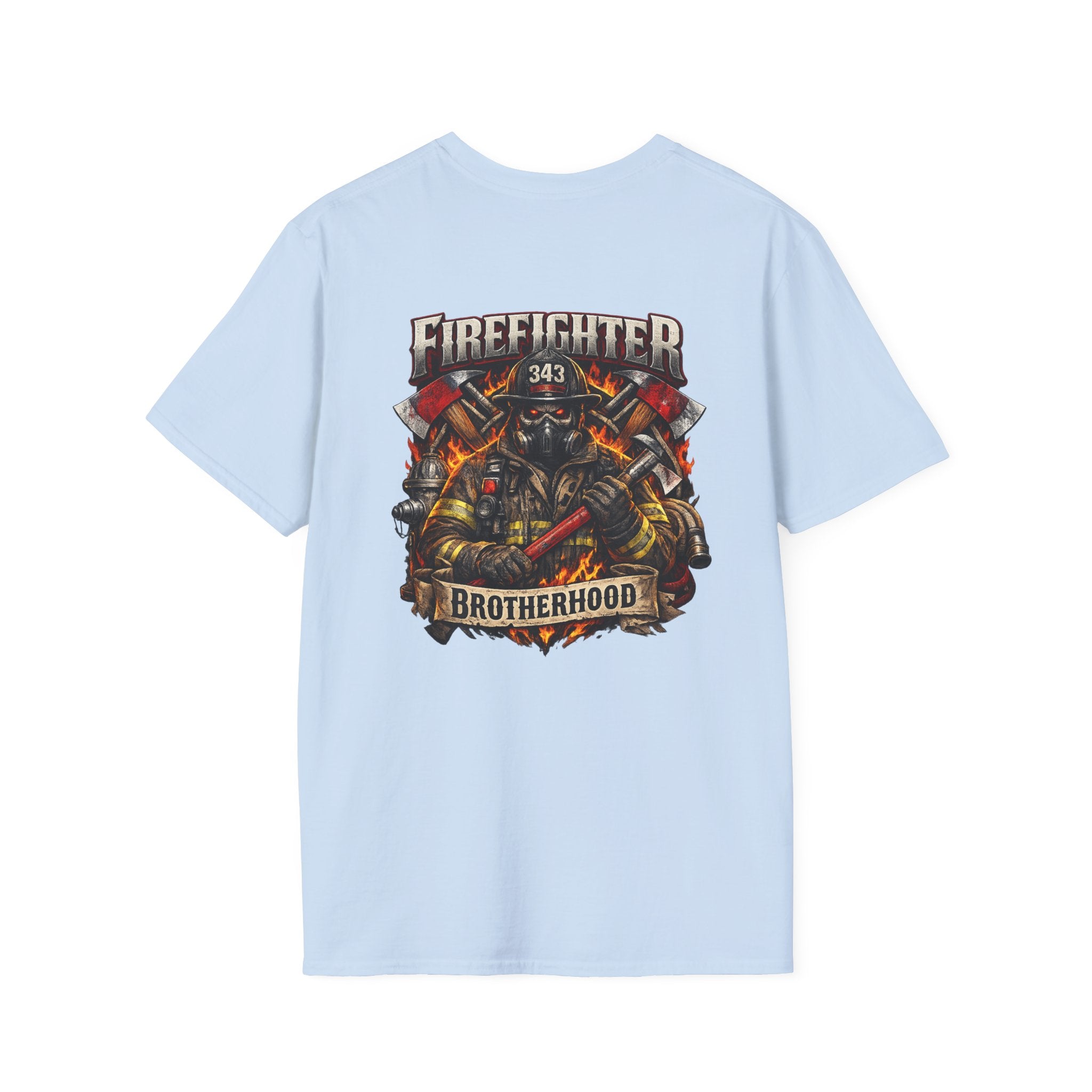 Firefighter Brotherhood T-Shirt — 343 Skull & Axes Rescue Tee