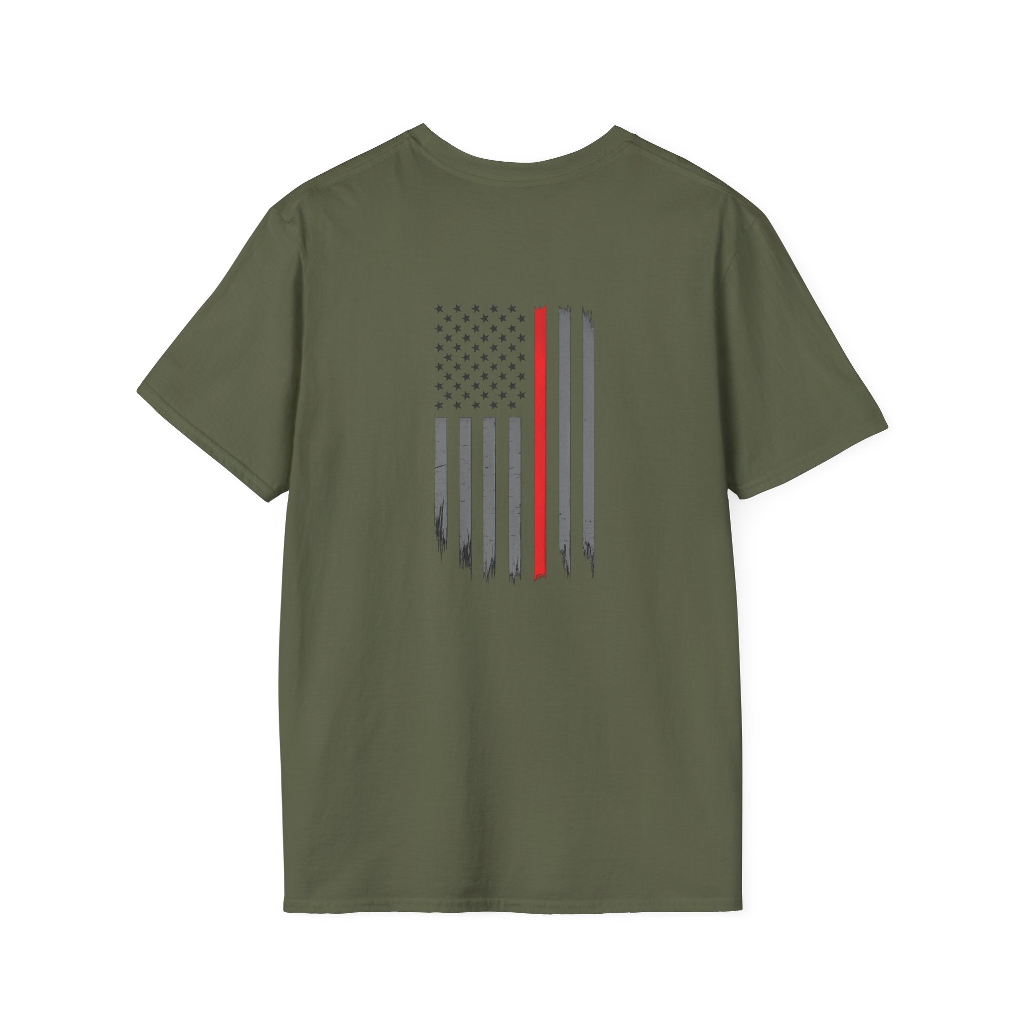 Firefighter Flag T‑Shirt — Thin Red Line American Flag Tee