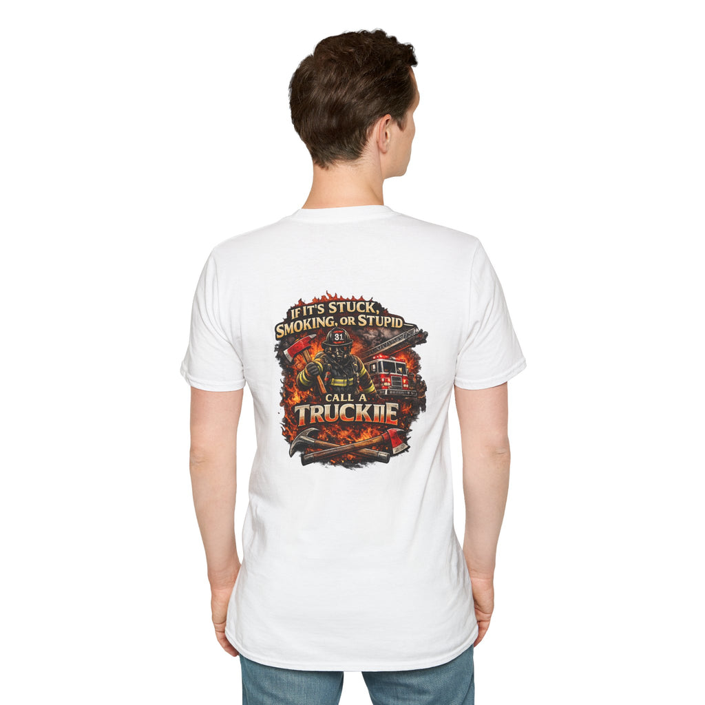 Truck Crew T-Shirt — “If It’s Stuck, Smoking, or Stupid, Call a Truckie”