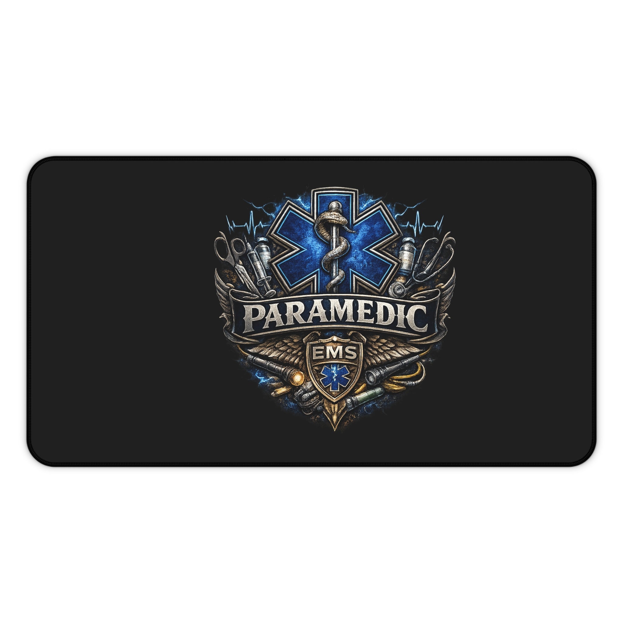 Paramedic EMS Desk Mat – Medical Star of Life Gaming/Office Mouse Pad