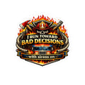 Firefighter Sticker — "I Run Toward Bad Decisions (With Sirens On)" Kiss-Cut Decal