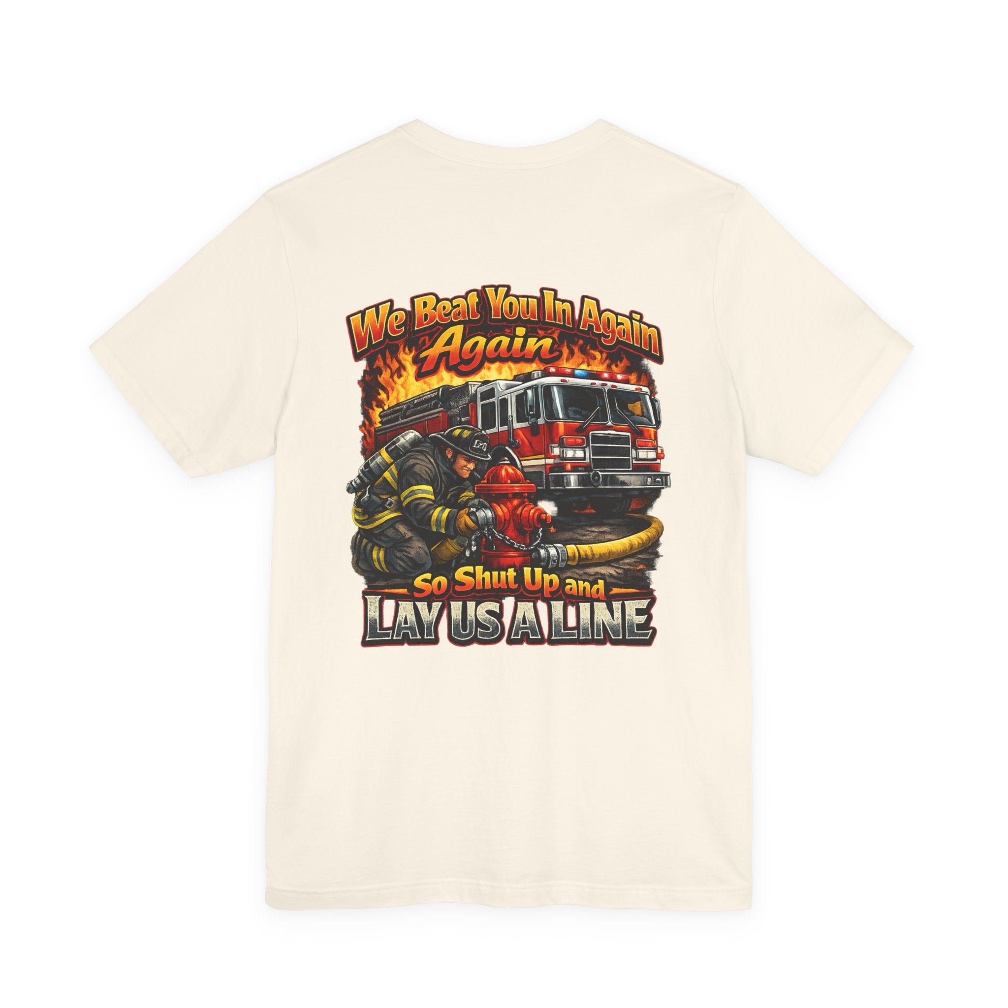 Fire Company Competition Tee — 'Get Water' Firefighter Graphic T-Shirt