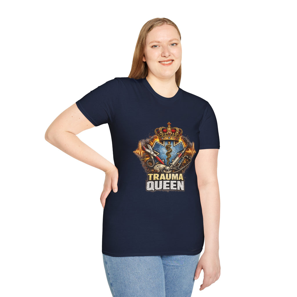 Trauma Queen T-Shirt — EMS/Paramedic Badge Graphic Tee