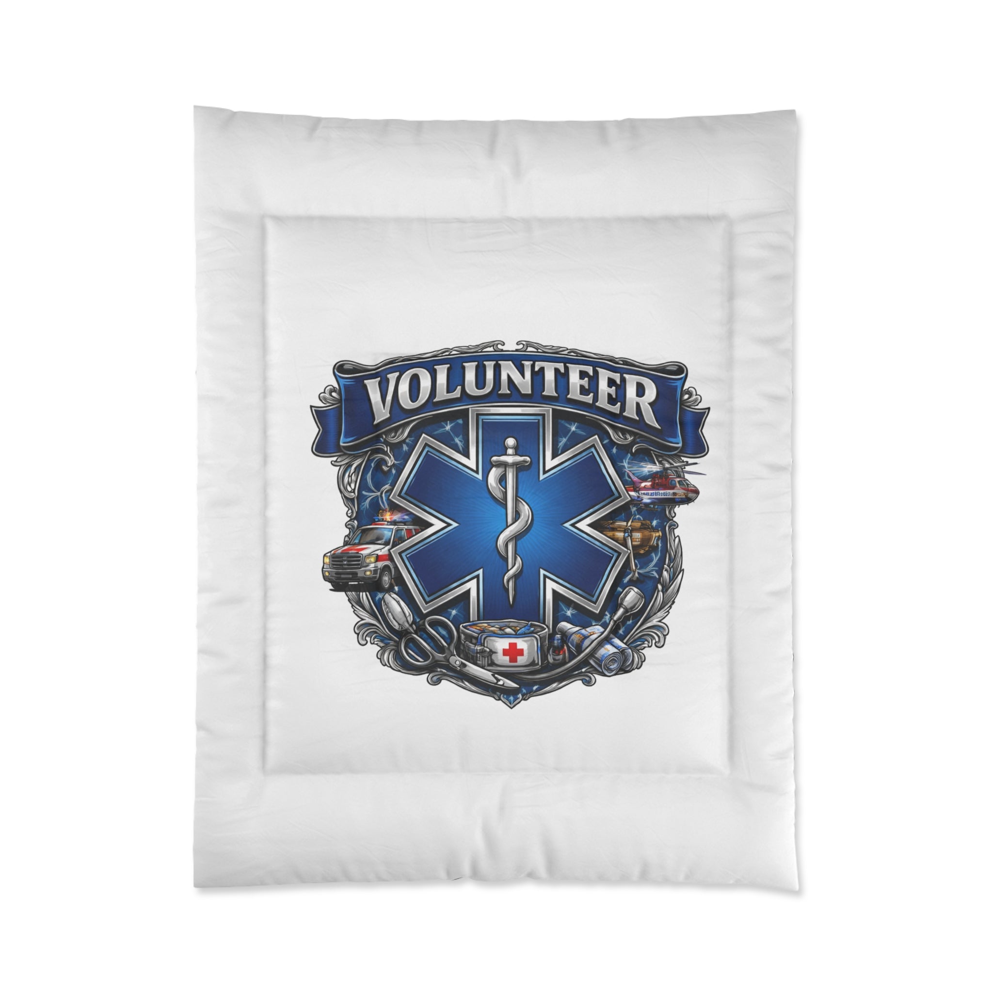 Volunteer EMT Comforter – Star of Life Medical Patch Bedding