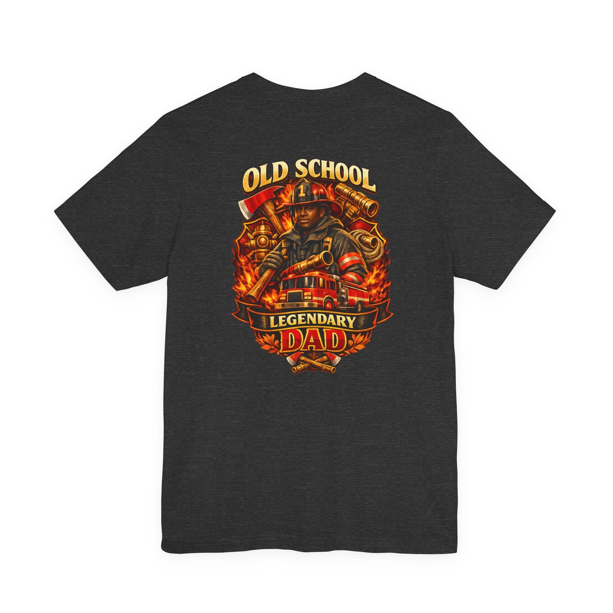 Old School Legendary Dad T-Shirt — Retro Firefighter Dad Graphic Tee