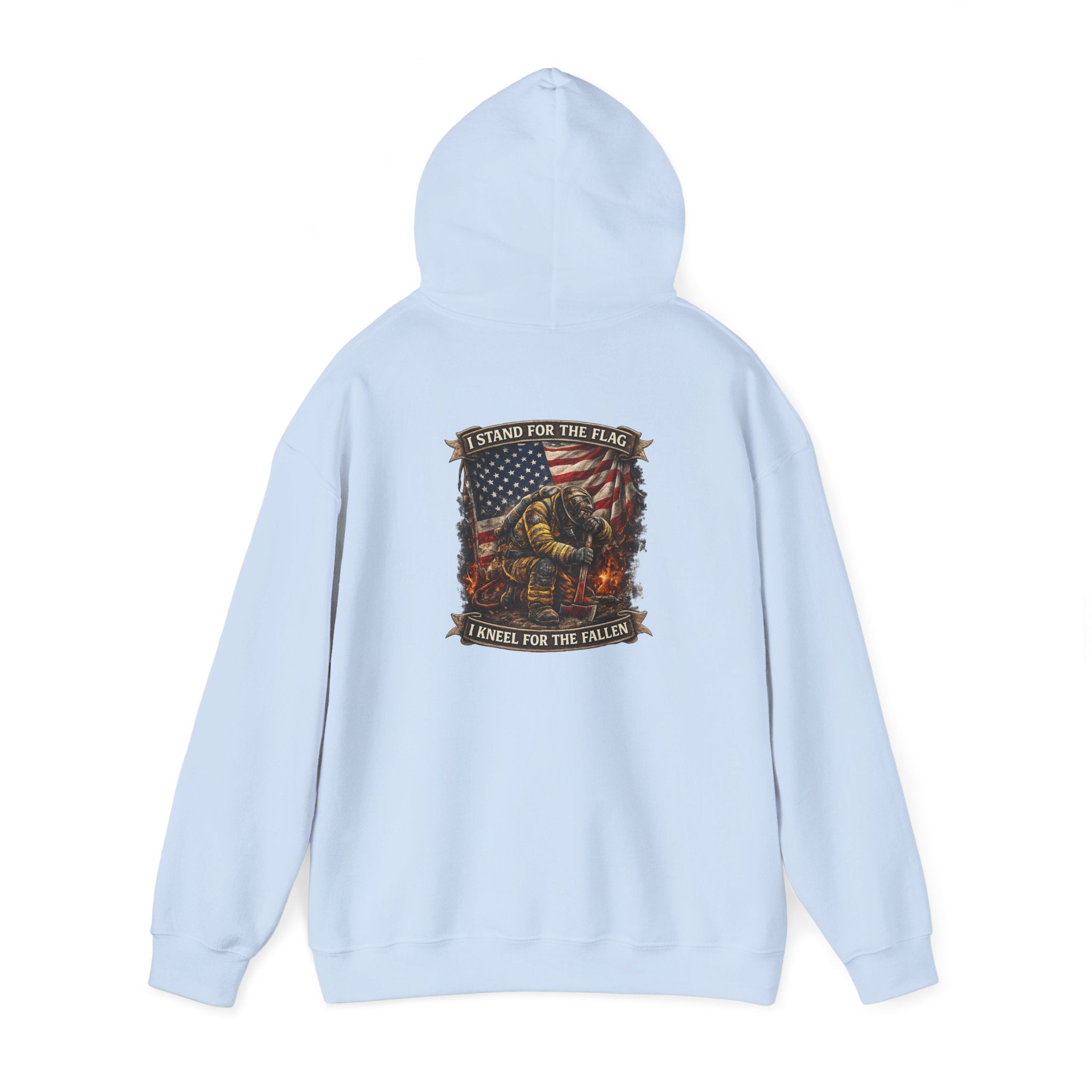 Patriotic Fallen Soldier Hoodie – I Stand & Kneel For The Fallen Memorial Hoodie