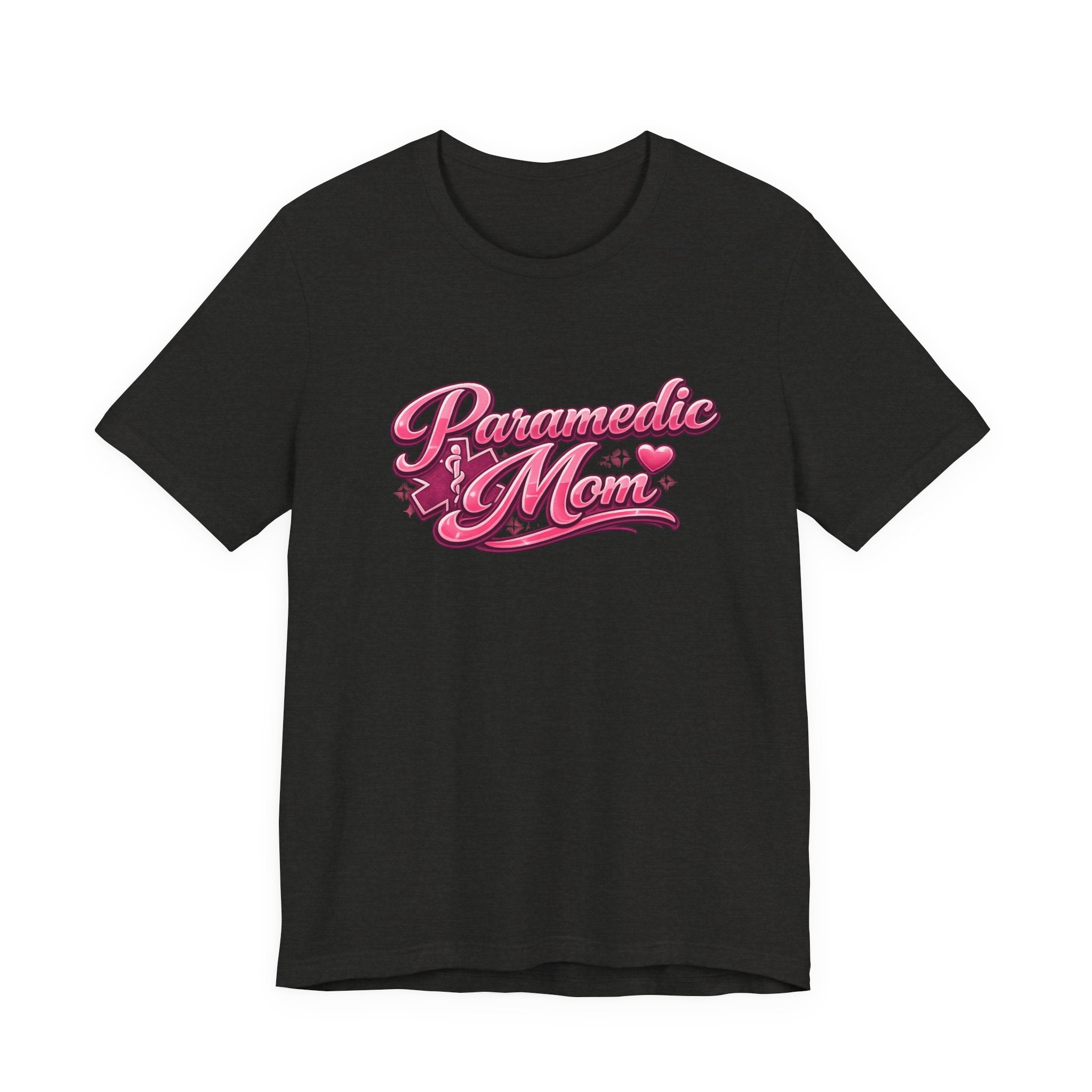 Paramedic Mom T-Shirt — Pink Retro Script Tee for EMS Moms, Mother’s Day Gift