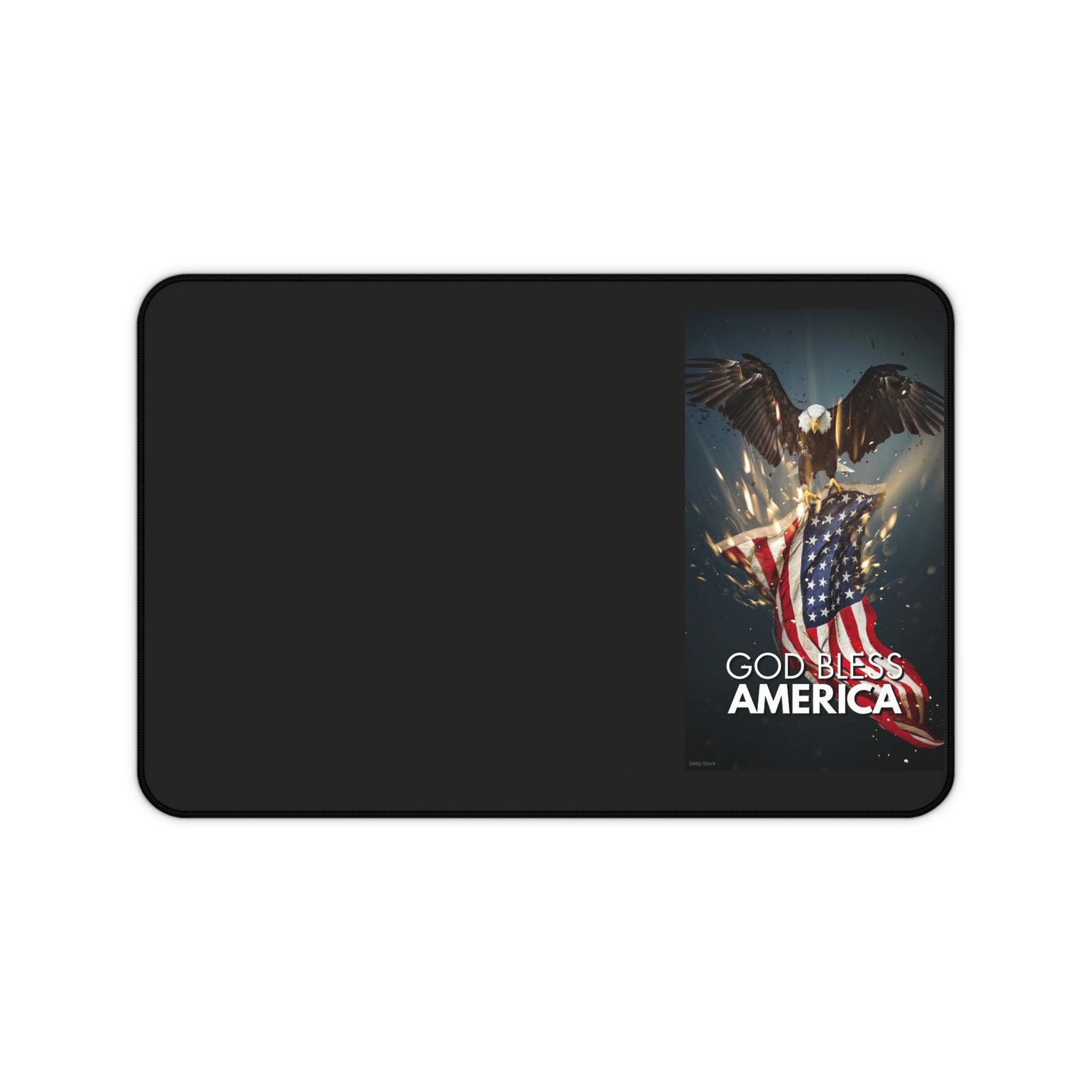 God Bless America Eagle Flag Desk Mat — Patriotic Gaming & Office Desk Pad