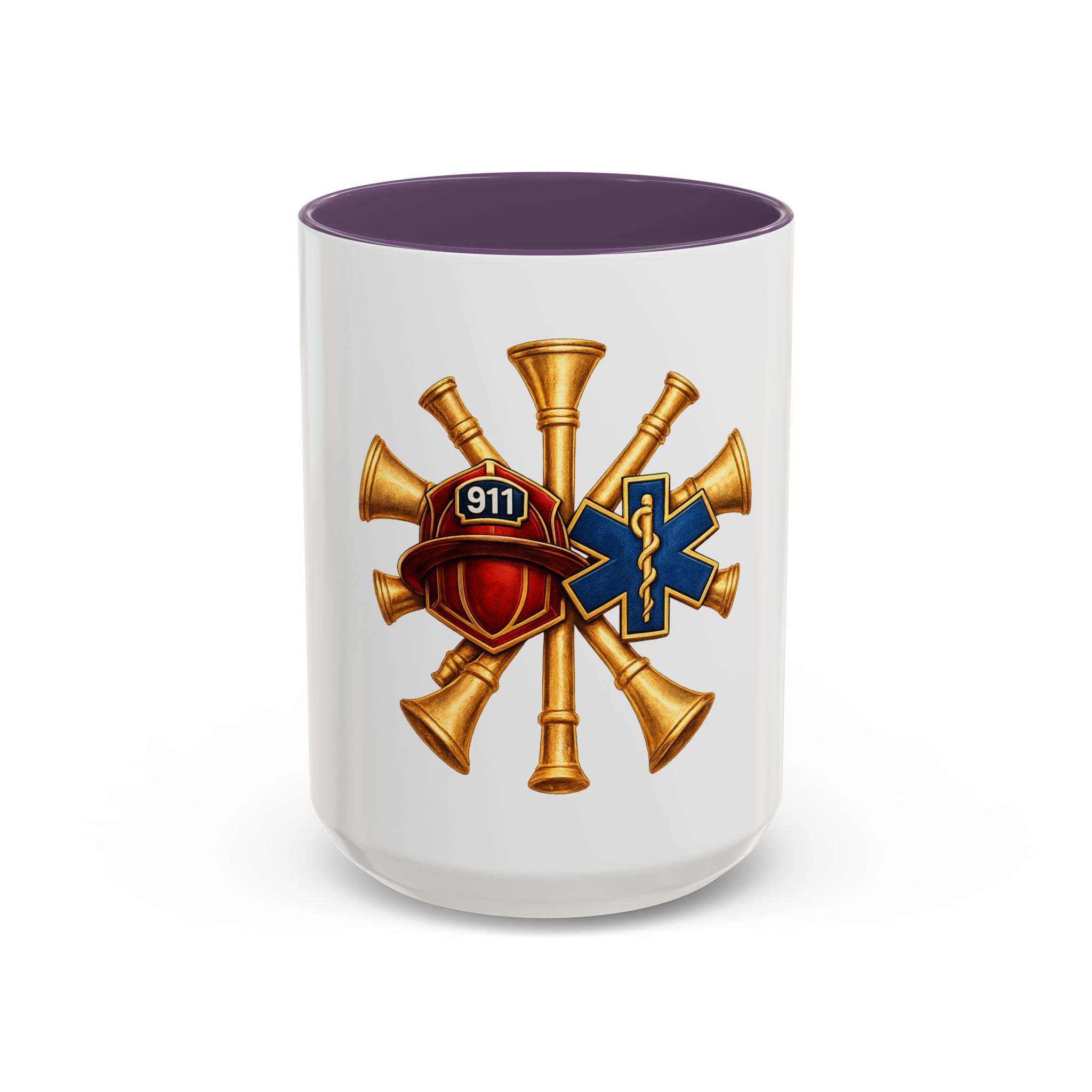 Fire Chief EMS & Firefighter Maltese Cross Coffee Mug — 911 Rescue Medical Emblem Accent Mug
