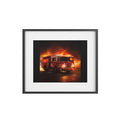 Firefighter Fire Truck Framed Poster — Matte Wall Art for Firehouse & Home