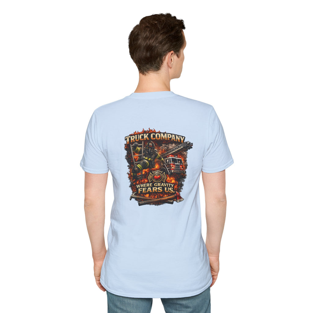 Truck Company T‑Shirt — 'Where Gravity Fears Us'