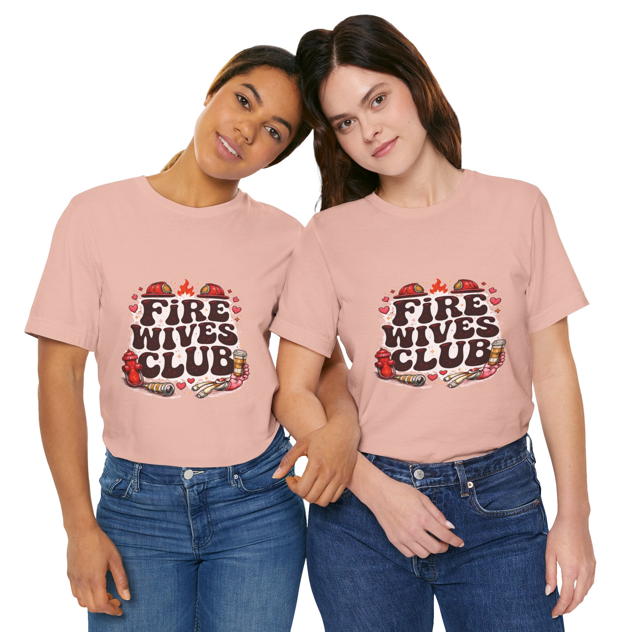 Fire Wives Club T-Shirt — Cute Firefighter Wife Graphic Tee