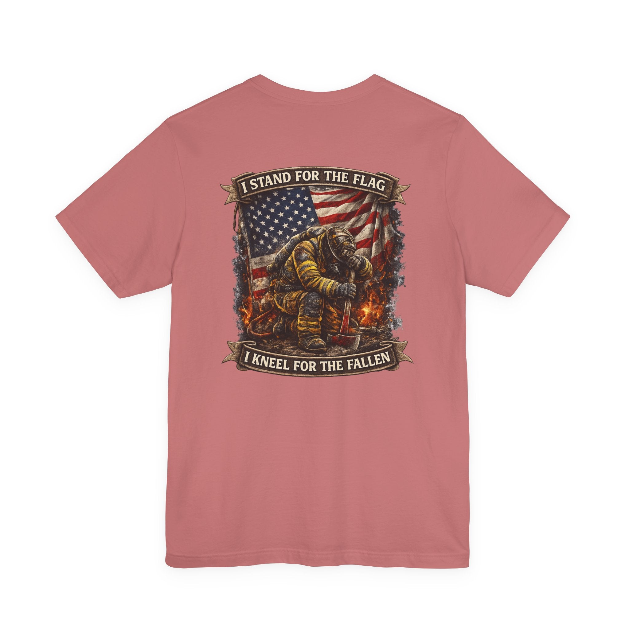 Patriotic Tee — "I Stand for the Flag, I Kneel for the Fallen" Memorial T-Shirt