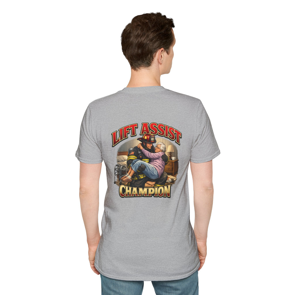 Lift Assist Champion Firefighter Rescue T-Shirt
