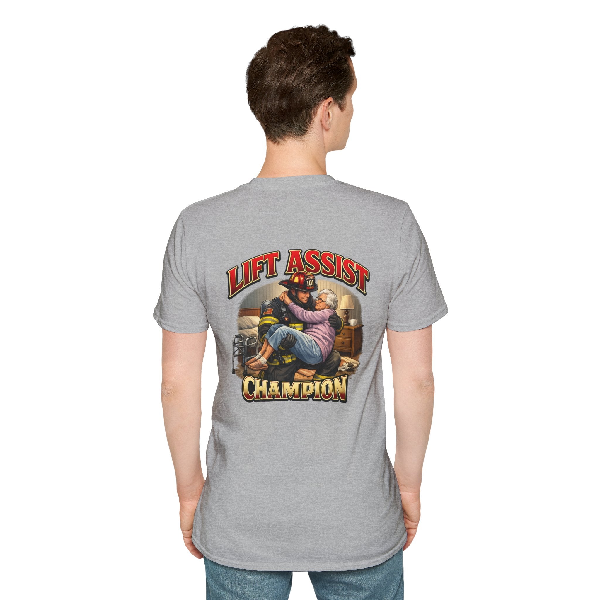 Lift Assist Champion Firefighter Rescue T-Shirt