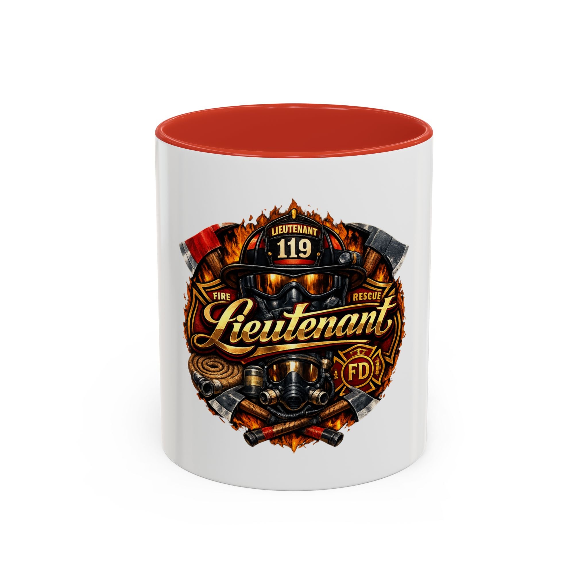 Firefighter Lieutenant Coffee Mug — "Lieutenant" Fire Rescue Emblem (11/15oz)