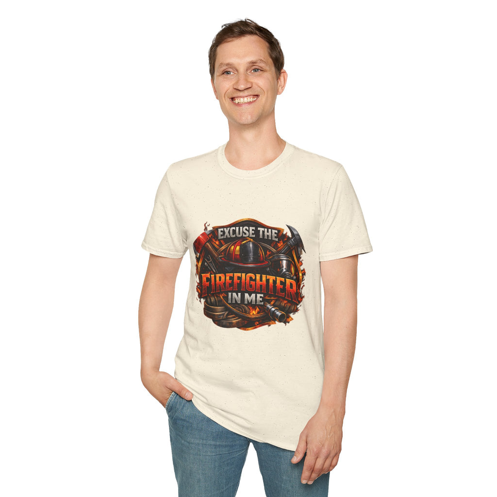 Excuse the Firefighter In Me T-Shirt — Firefighter Pride Graphic Tee
