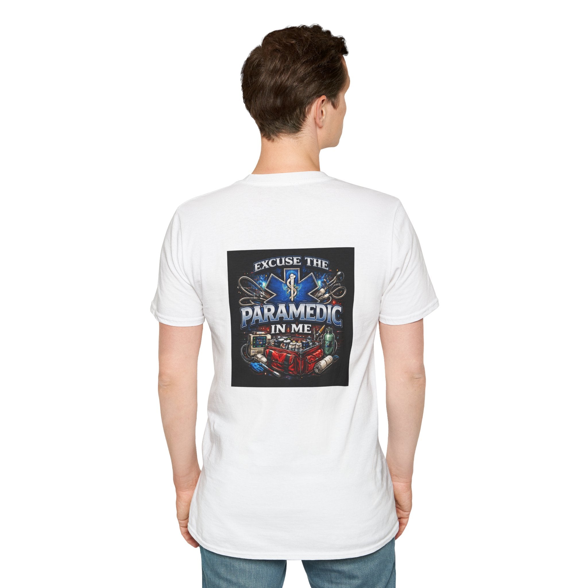 Paramedic T-Shirt — "Excuse the Paramedic in Me" EMS Tribute Tee