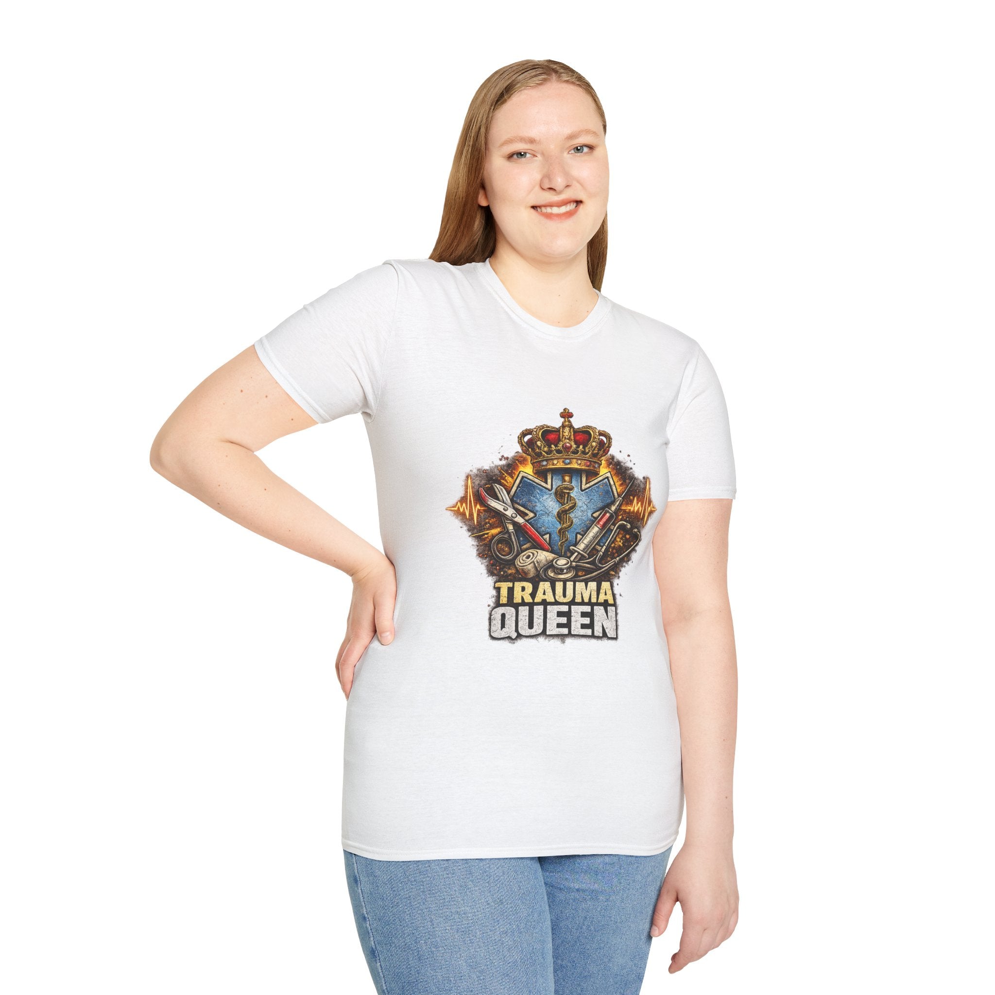 Trauma Queen T-Shirt — EMS/Paramedic Badge Graphic Tee