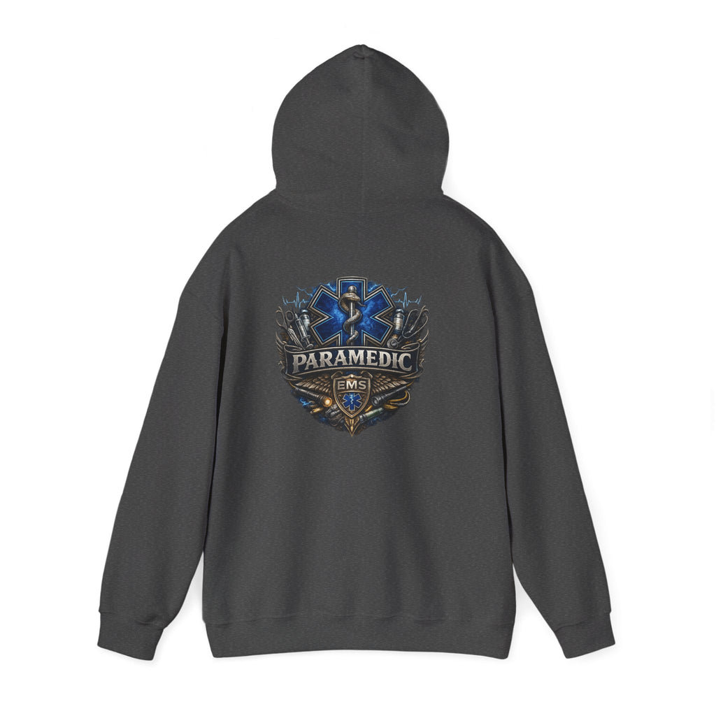 Paramedic EMS Badge Hoodie — Emergency Medical Technician Tribute Pullover