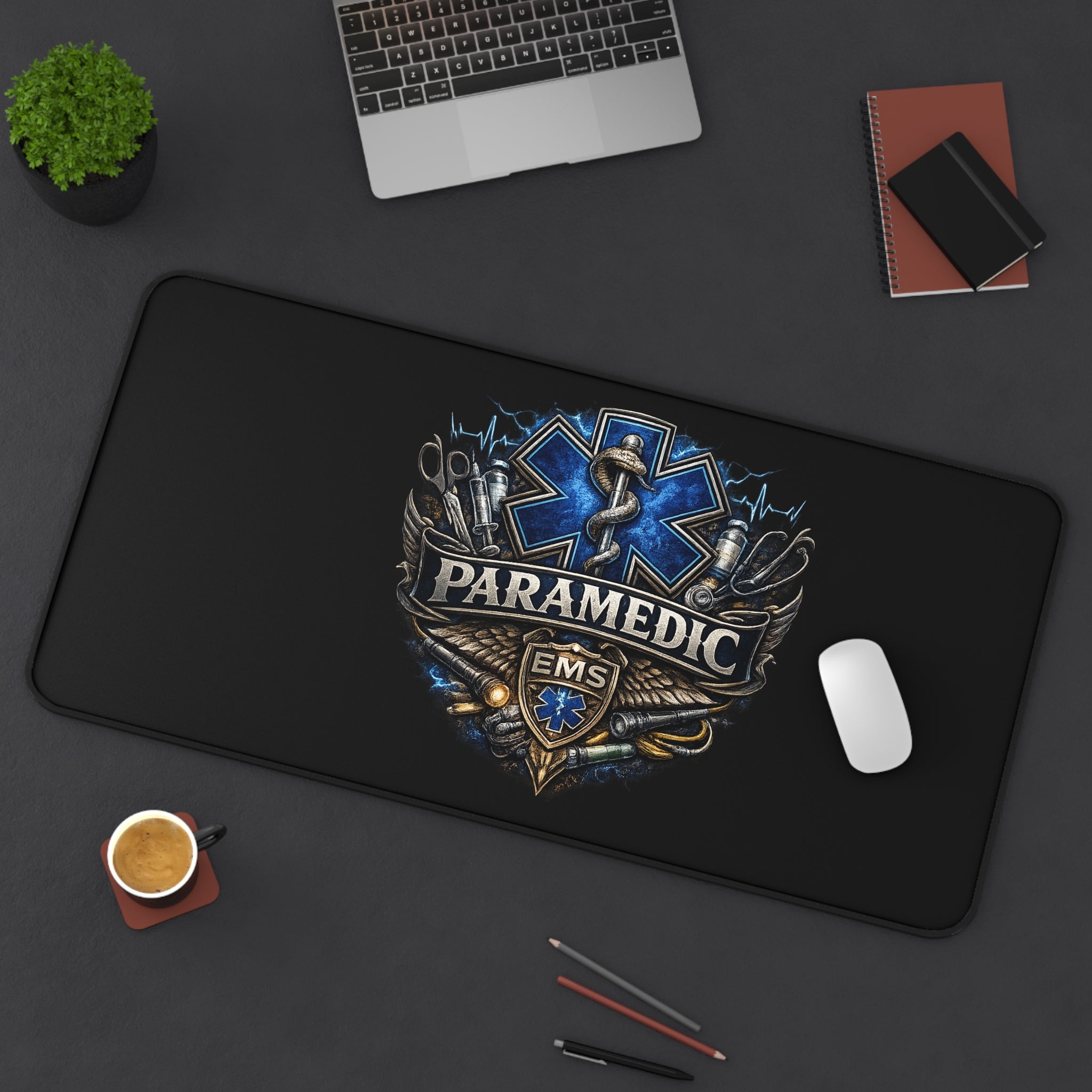 Paramedic EMS Desk Mat – Medical Star of Life Gaming/Office Mouse Pad