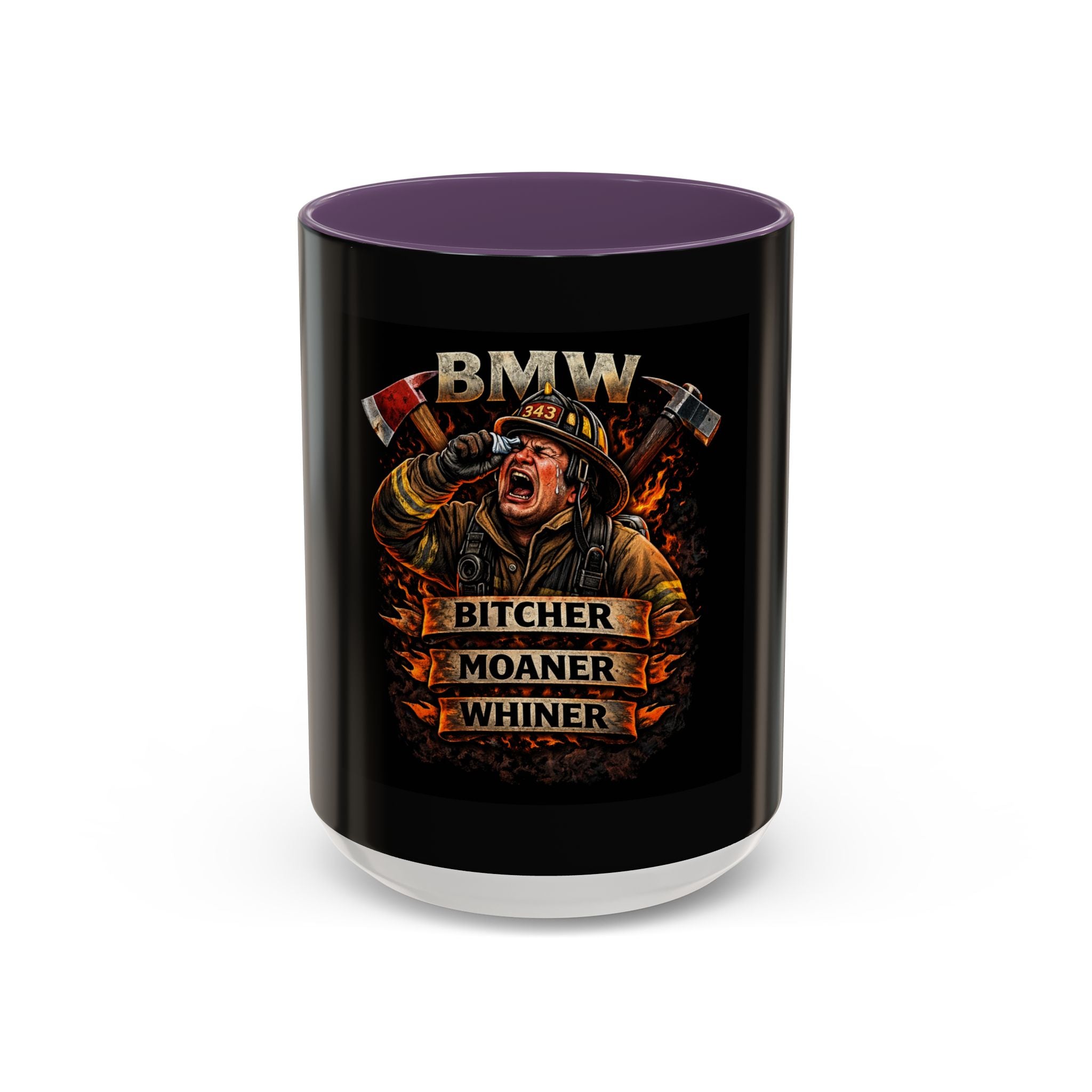 Firefighter Coffee Mug — 'Bitches, Moans & Whines' Humorous Accent Mug