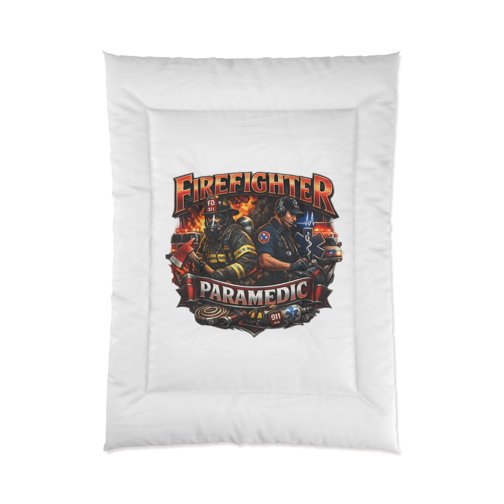 Firefighter Paramedic Comforter – Tribute Bedding for EMTs & Firefighters