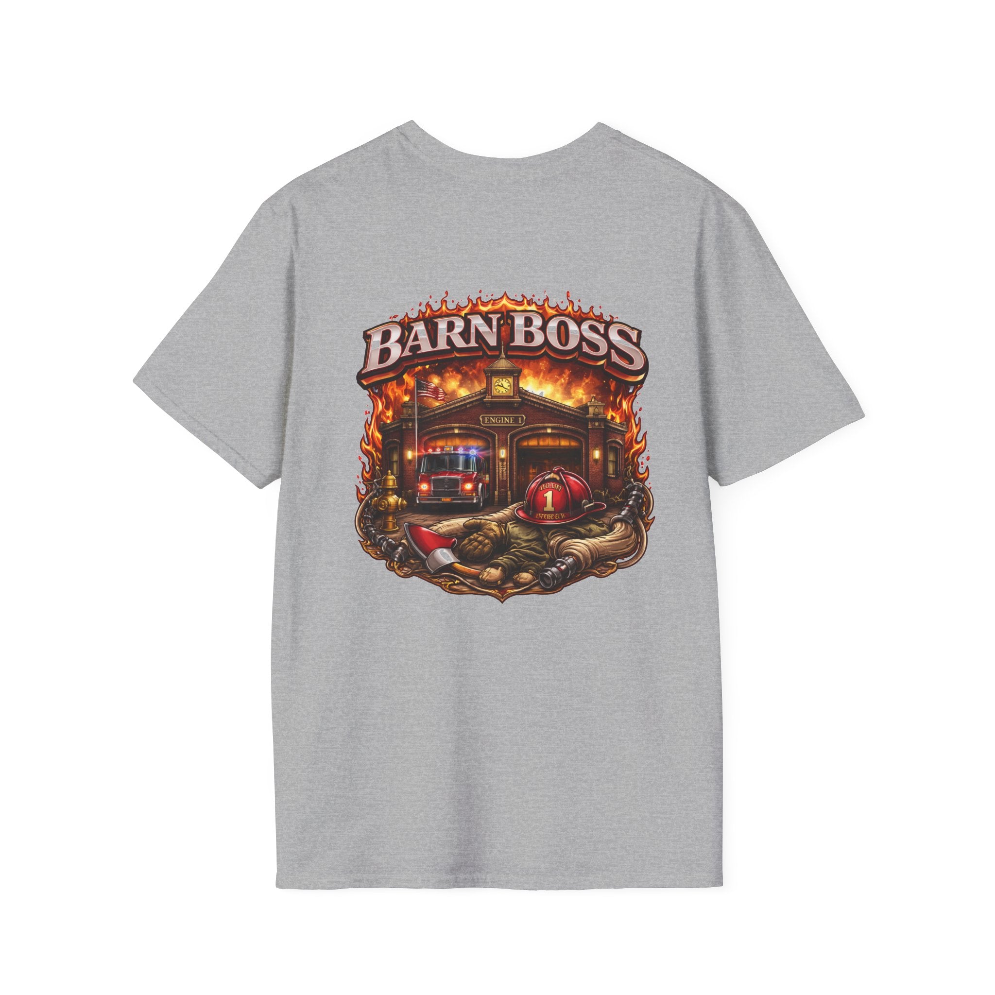 Barn Boss T-Shirt – Rustic Firehouse Farmwork Graphic Tee