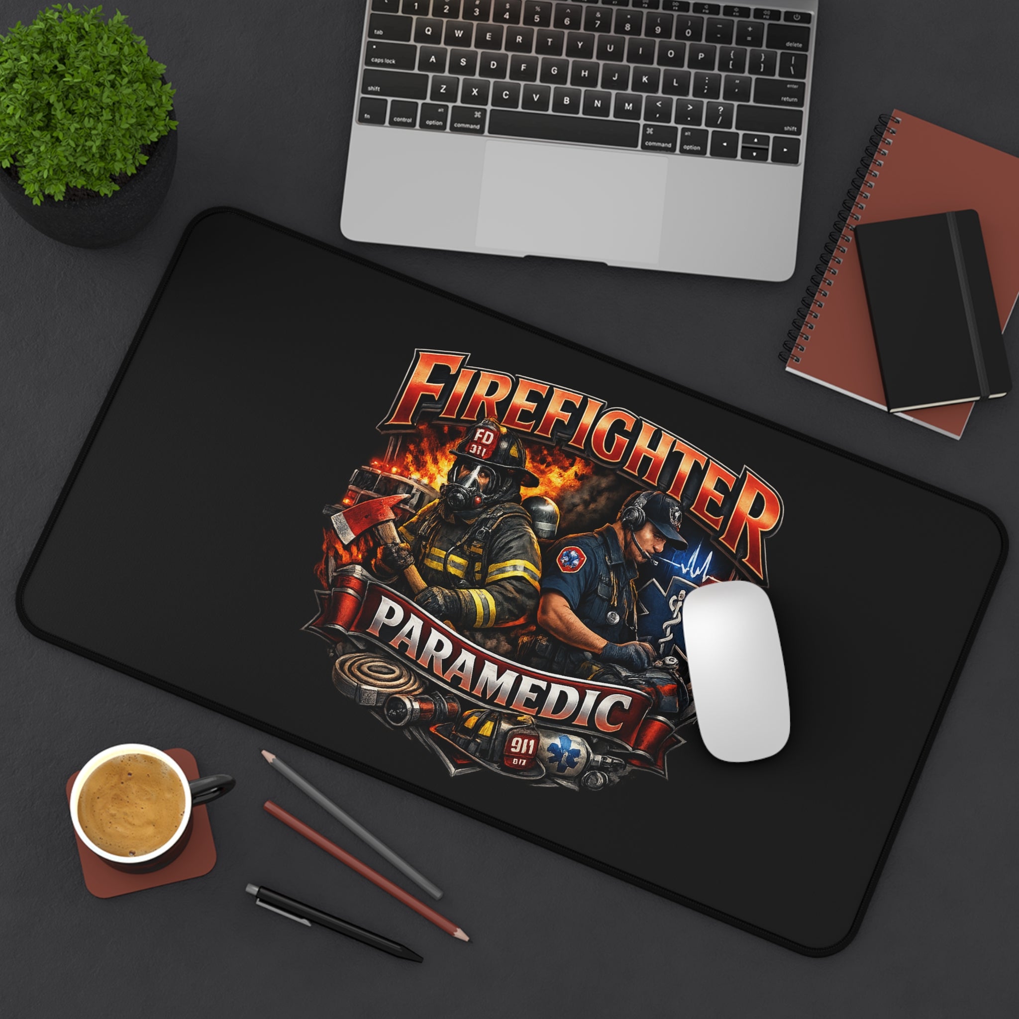 Firefighter Paramedic Desk Mat