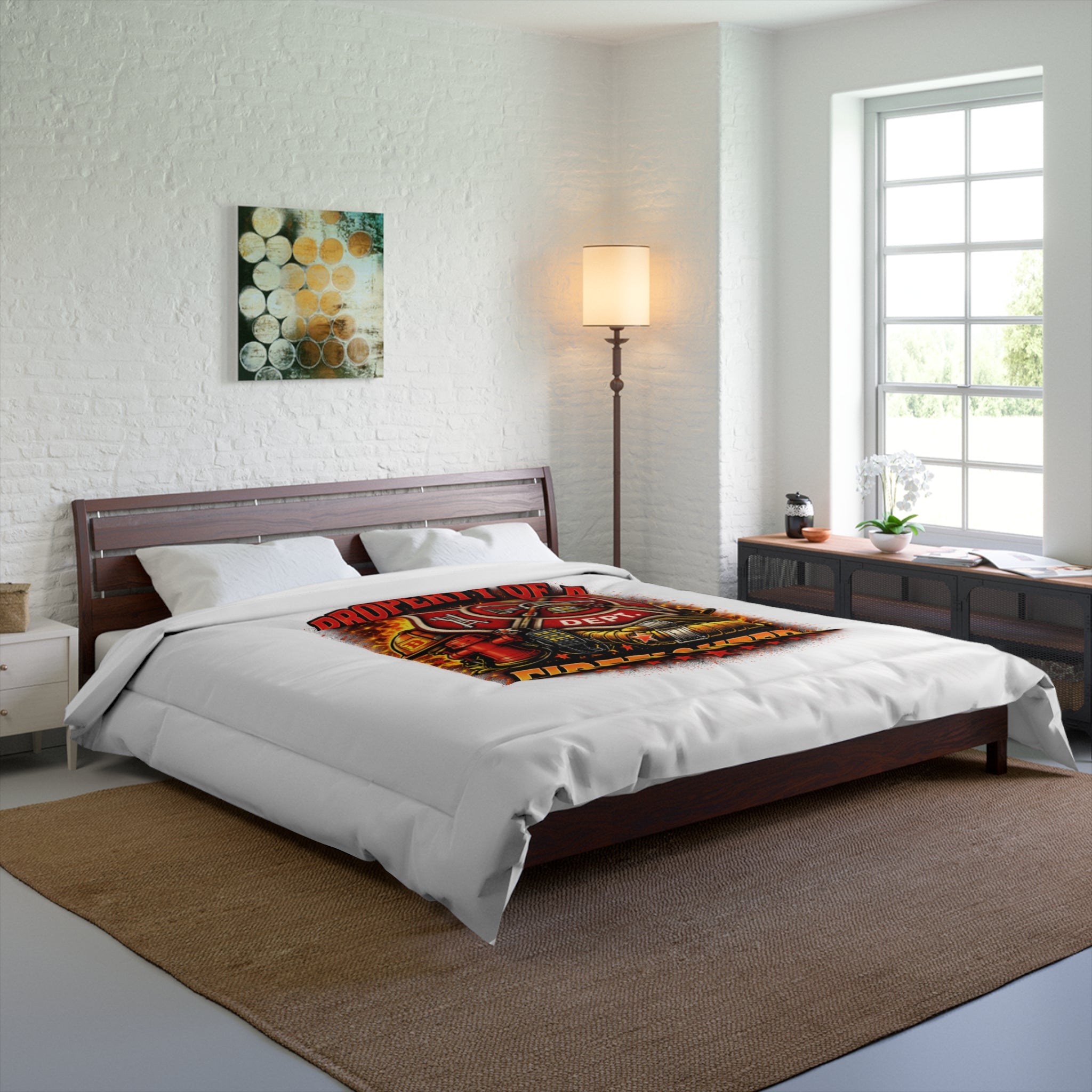 Firefighter Comforter — "Property of a Fire Dept." Bedding for First Responders