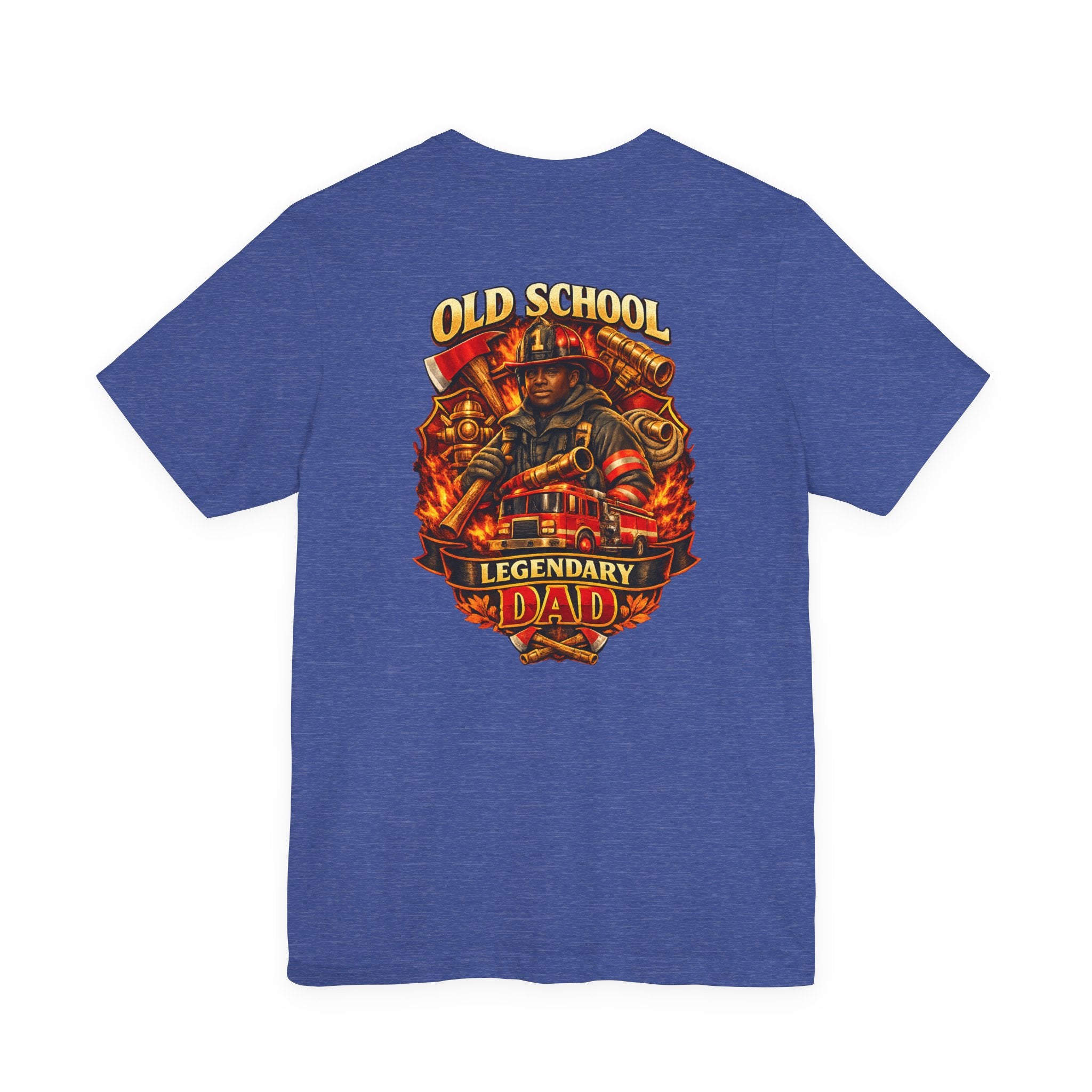 Old School Legendary Dad T-Shirt — Retro Firefighter Dad Graphic Tee