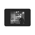 Vintage Firefighter Photo Desk Mat – Retro Black & White Fire Scene Mouse Pad