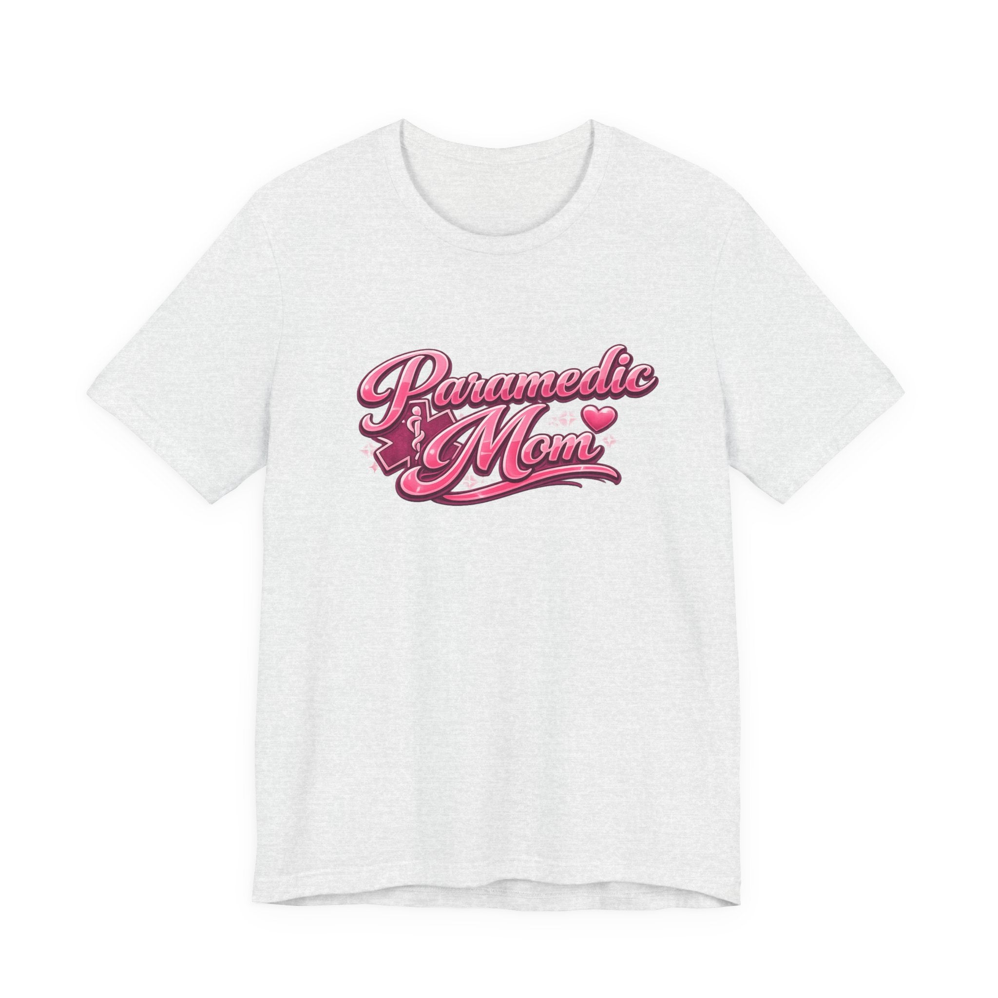 Paramedic Mom T-Shirt — Pink Retro Script Tee for EMS Moms, Mother’s Day Gift