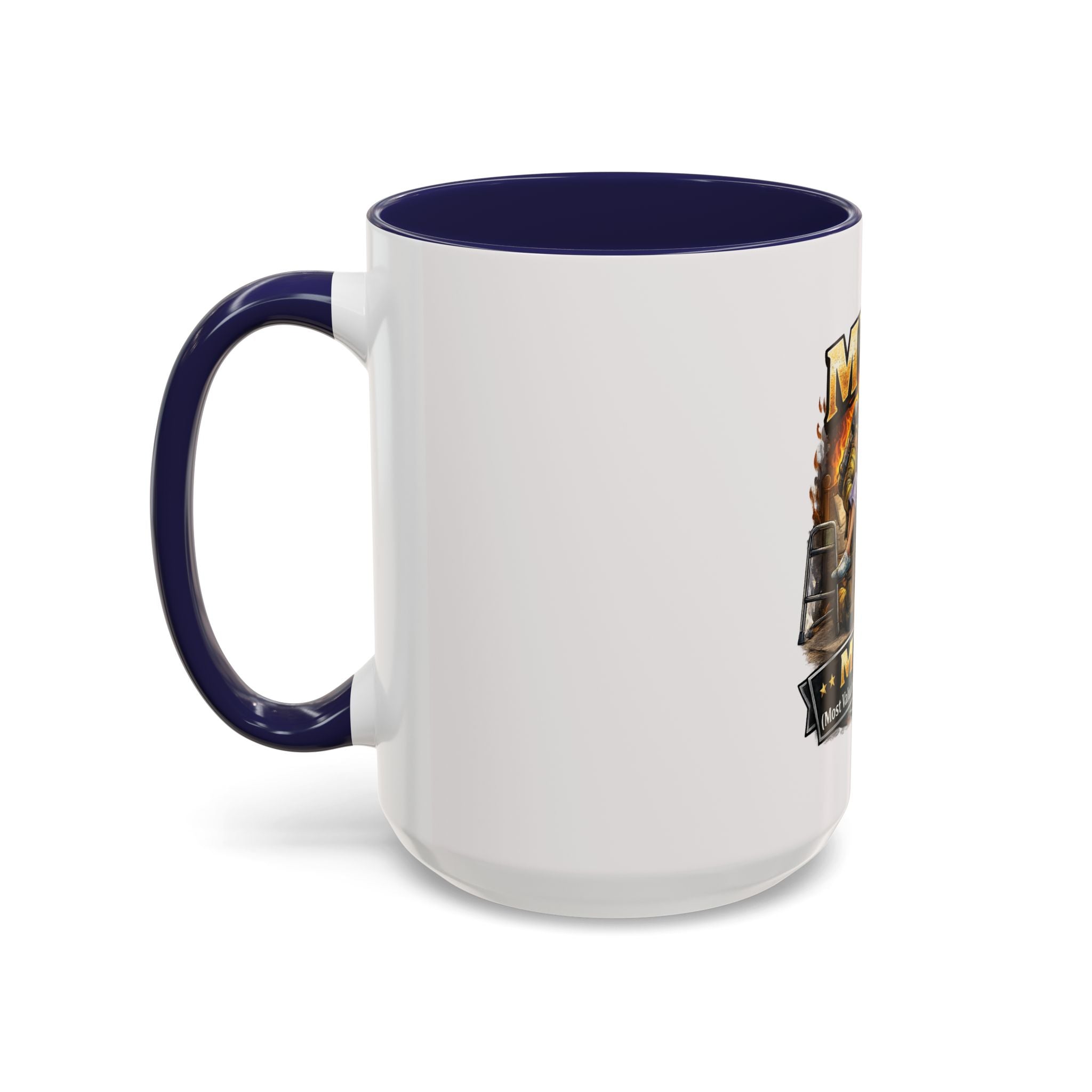 Firefighter Coffee Cup "MVP Most Valuable Picker-upper" Accent Coffee Mug (11, 15oz)