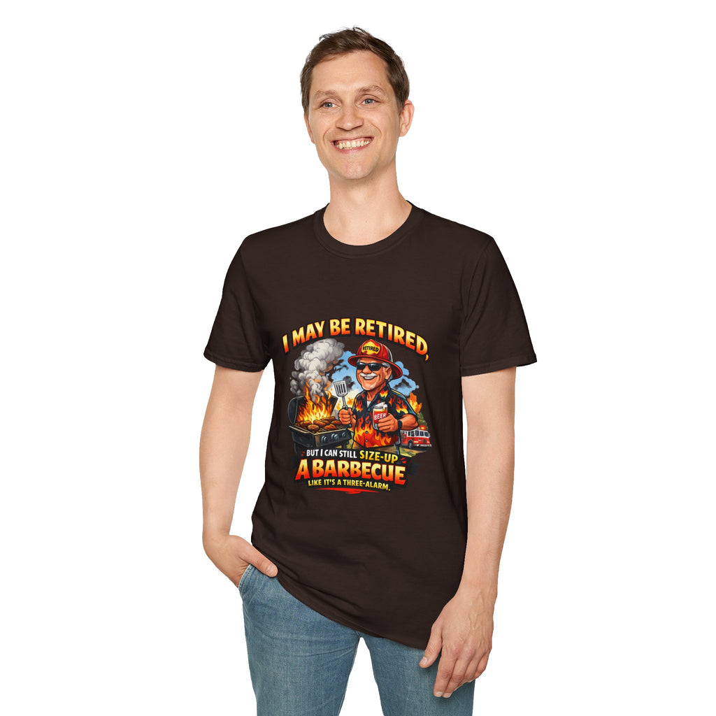 Retired But Can Still Sizzle T-Shirt – Graphic on Front