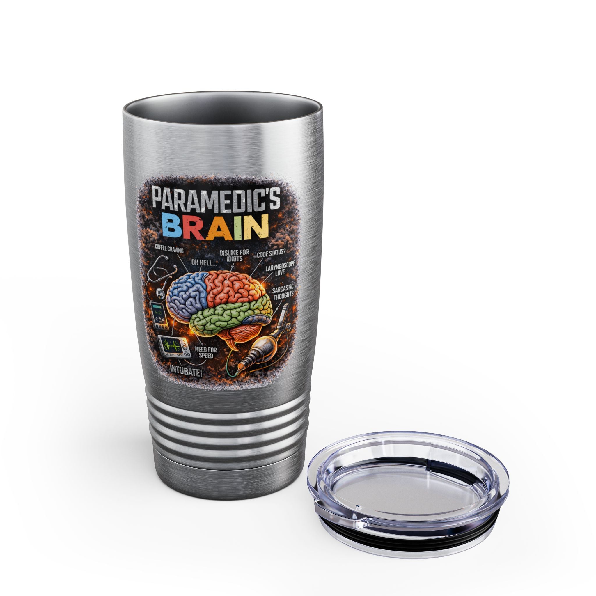 Paramedic's Brain 20oz Insulated Tumbler – EMT Gift