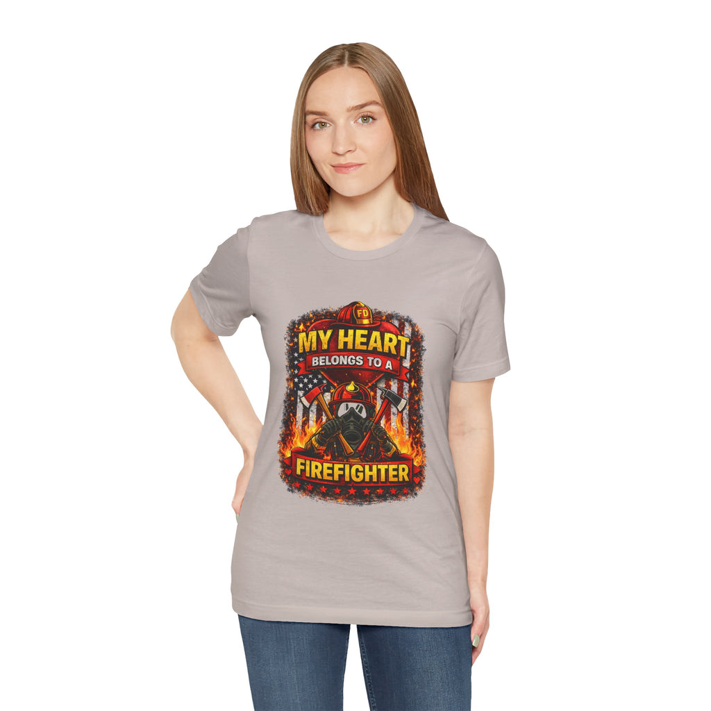 My Heart Belongs to a Firefighter T-Shirt